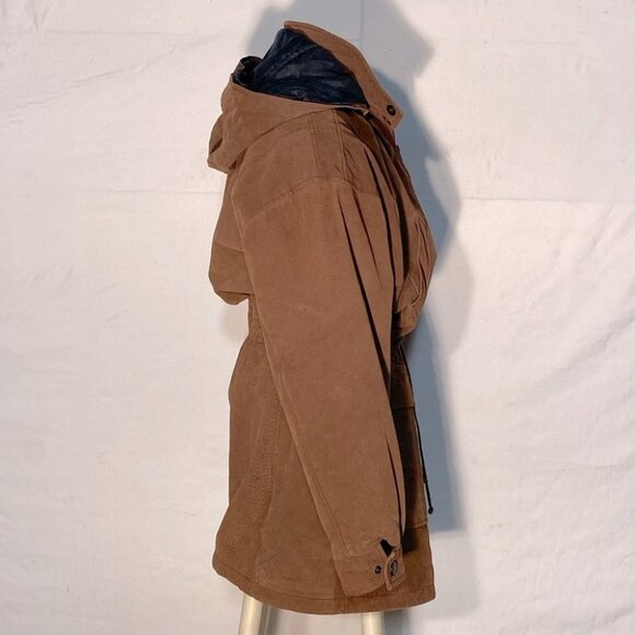 Vintage Cosa Nova Long Brown Leather Coat L - Picture 5 of 16